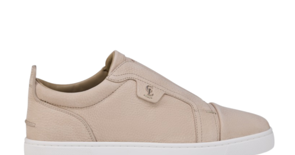 Christian Louboutin St Louis Sneakers Slip-On din Nubuck Bej